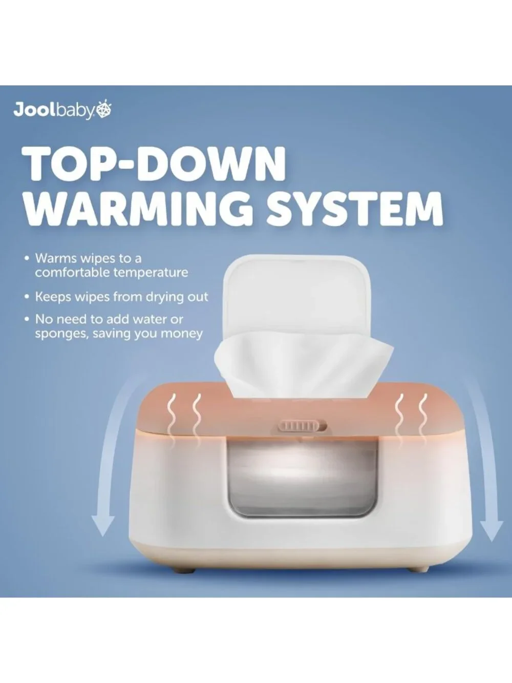 Baby Wipe Warmer & Dispenser with LED Light, On/Off Switch - Oatmeal Color